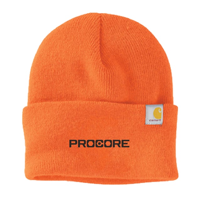 Procore Carhartt Knit Cuffed Beanie - Orange