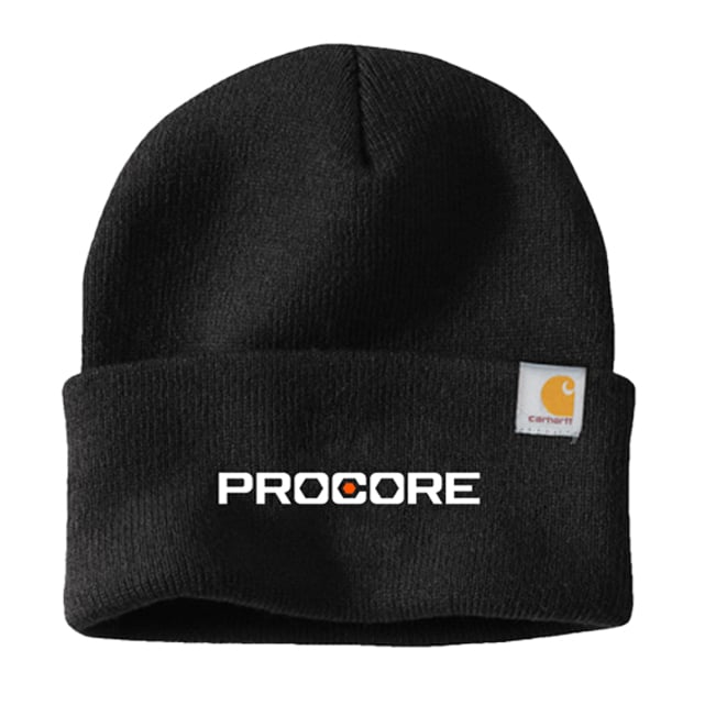 Procore Carhartt Knit Cuffed Beanie - Black